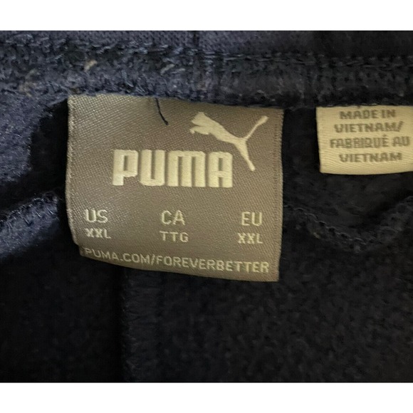 Puma Pants Mens Size 2XL Blue Casual Track Running Sweatpants Joggers - Picture 3 of 6